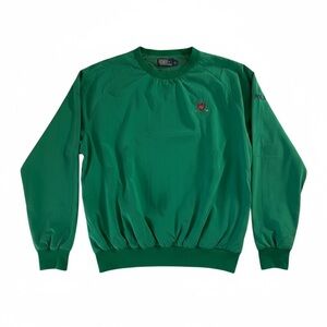VINTAGE Polo Ralph Lauren Jacket M Nylon Golf  Windbreaker Green Pullover